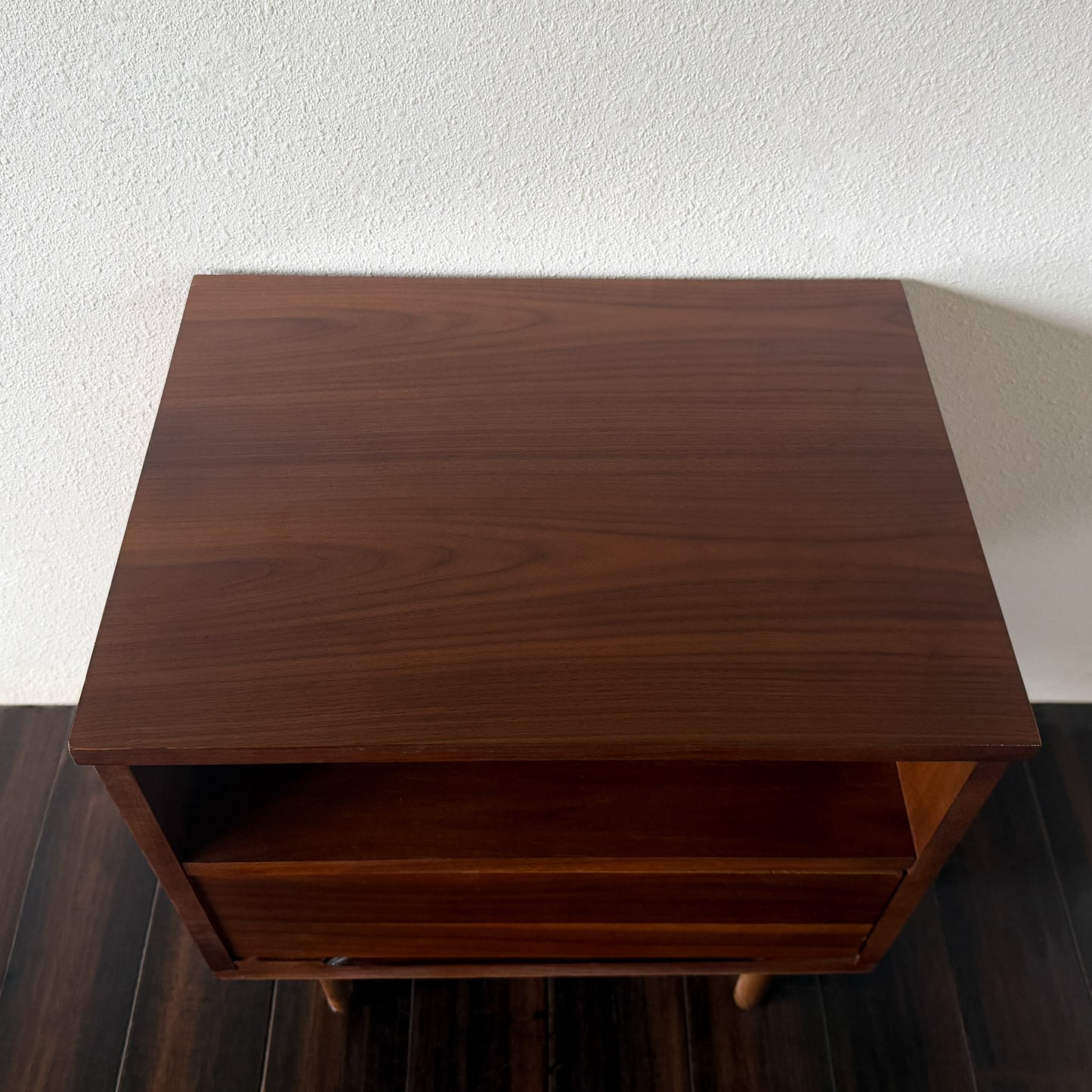 Vintage MCM Walnut Nightstand