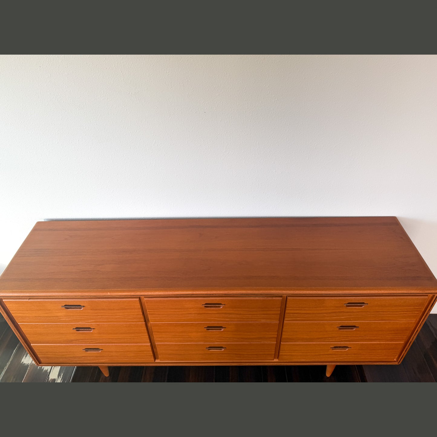 Vintage MCM 9-Drawer Teak Dresser