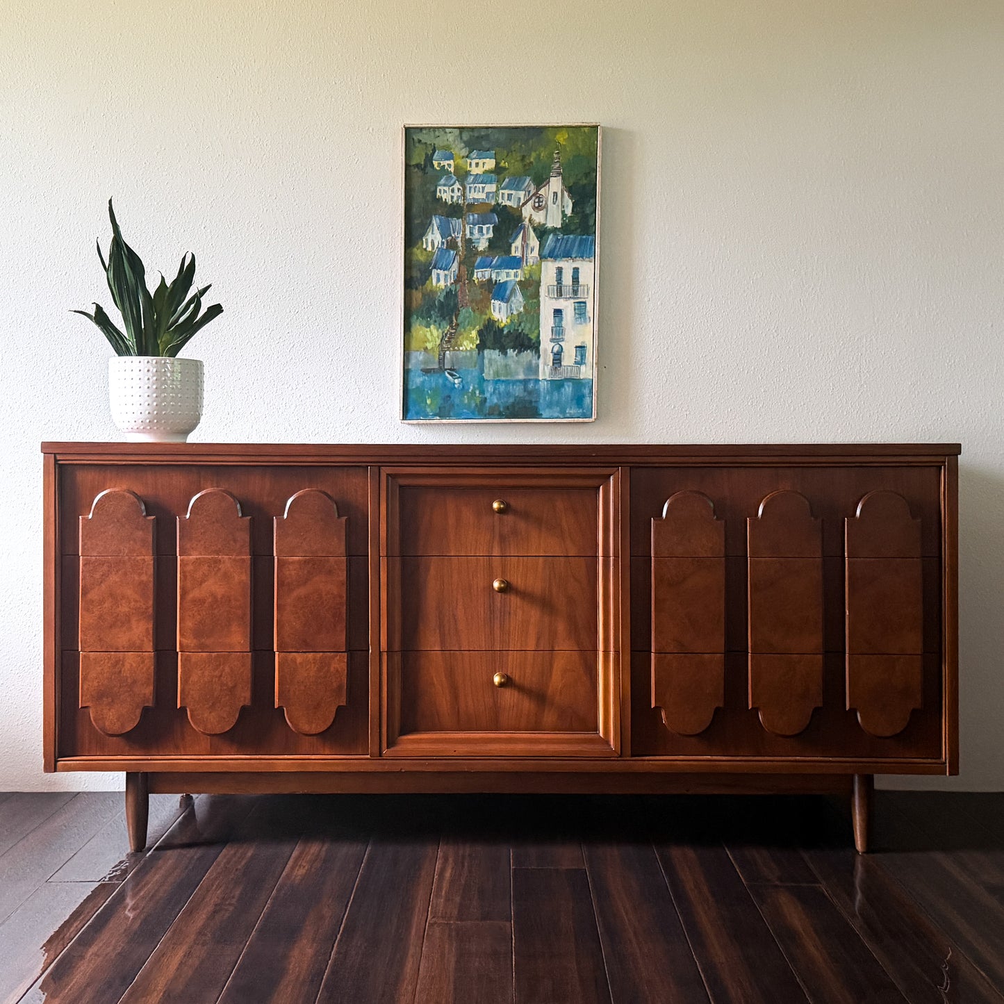 Vintage MCM Walnut Dresser