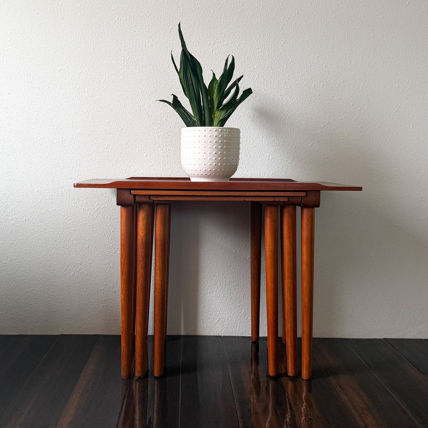 Set of Three Vintage MCM Teak Nesting Tables