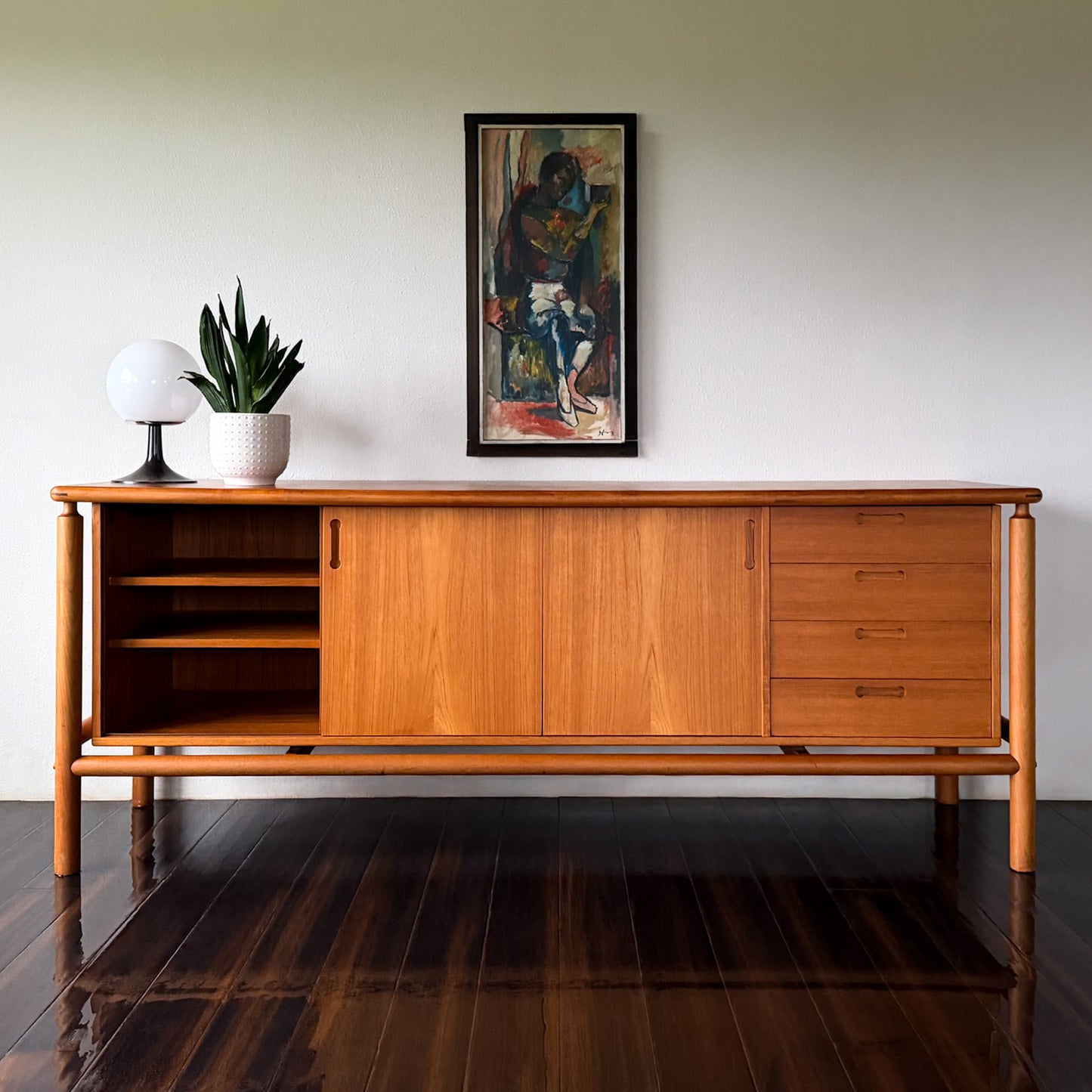 Vintage Teak Credenza