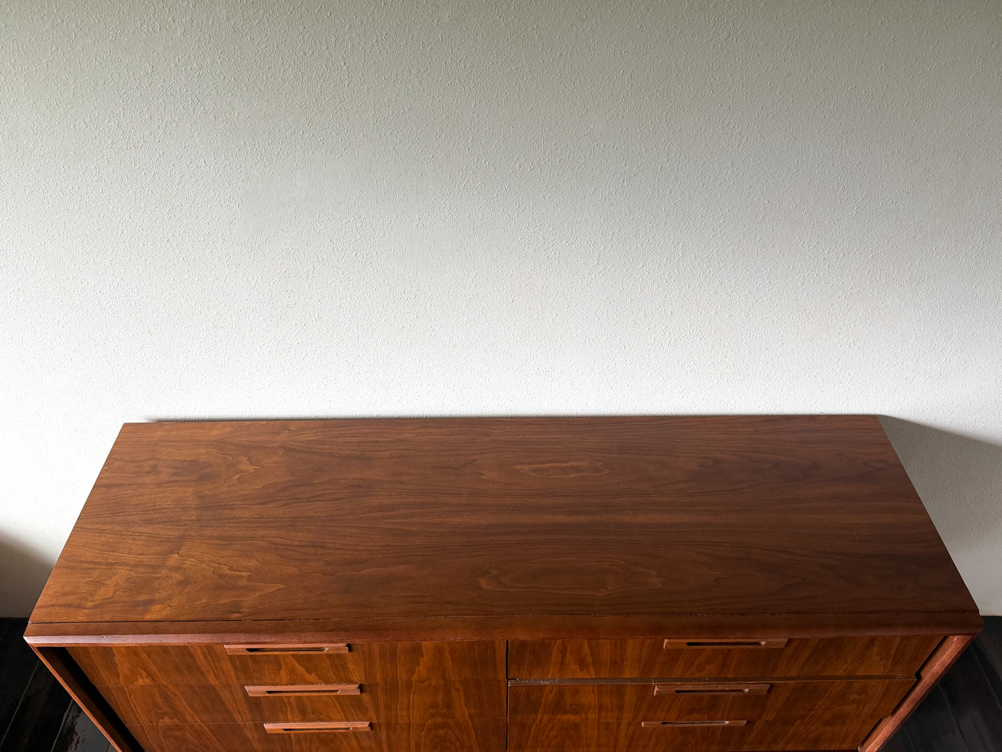 Mid Century 6 Drawer Walnut Dresser