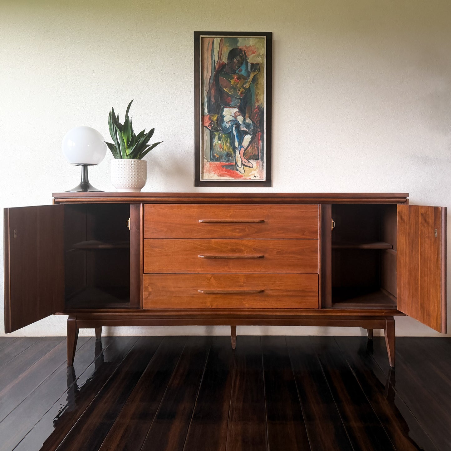 MCM Walnut Credenza