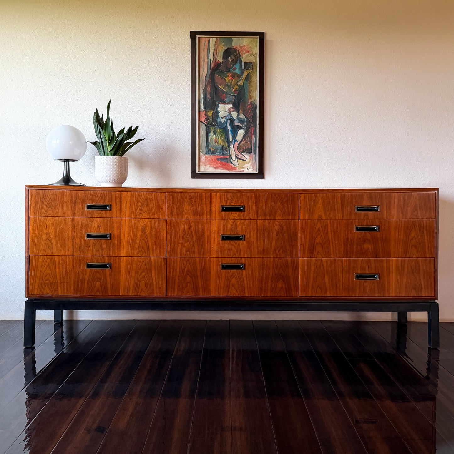 Walnut 9 Drawer Dresser by Founders